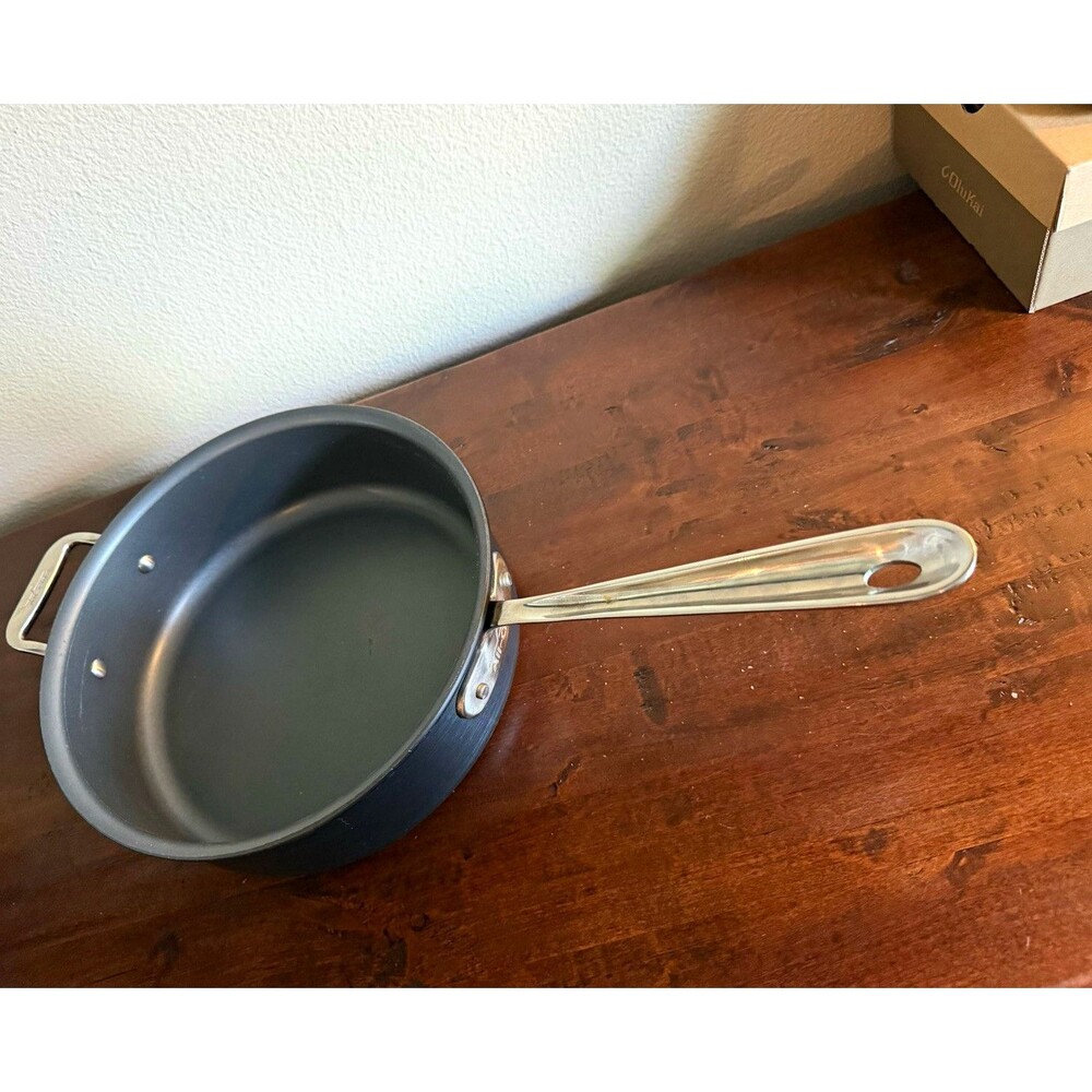 All-Clad 4 Qt Nonstick Saute Pan Double Handle Gray